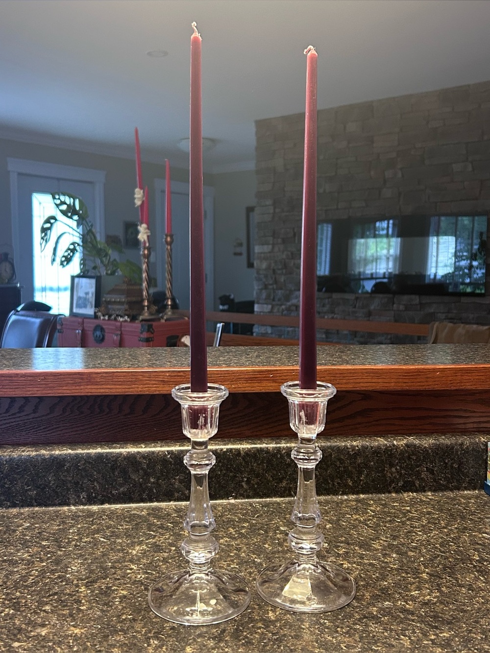 Cristal D'Arques Lead Crystal Cut Glass Candlestick Holders France 8” Set Of Two